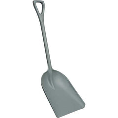 Remco - 17" High x 14" Wide Square Plastic Shovel - 42" Long Plastic D-Grip Handle, No Step - Apex Tool & Supply