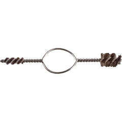 Brush Research Mfg. - 5/8" Diam Helical Steel Tube Brush - Single Spiral, 0.006" Filament Diam, 3/4" Brush Length, 5" OAL, 0.168" Diam Galvanized Steel Shank - Apex Tool & Supply