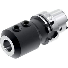 Seco - HSK125 Dual Contact Taper Shank 25mm Hole End Mill Holder/Adapter - 65mm Nose Diam, 100mm Projection, Through-Spindle Coolant - Exact Industrial Supply