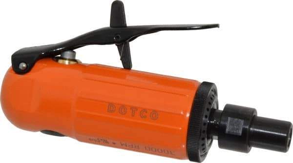 Dotco - 1/4" Collet, Straight Handle, Air Straight Die Grinder - 30,000 RPM, Front Exhaust, 16 CFM, 0.3 hp, 90 psi, 1/4" Inlet - Apex Tool & Supply