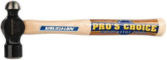Vaughan Bushnell - 1 Lb Head Ball Pein Hammer - Hickory Handle, 13-3/4" OAL - Apex Tool & Supply