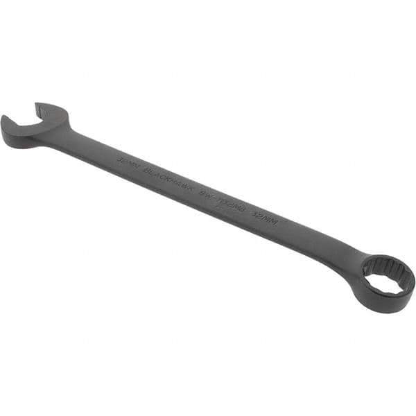 Blackhawk by Proto - 32mm 12 Point Offset Combination Wrench - 15° Offset Angle, 16.9" OAL, Steel, Black Finish - Apex Tool & Supply
