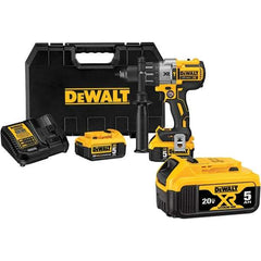 DeWALT - 20 Volt 1/2" Keyless Chuck Cordless Hammer Drill - 0 to 38,250 BPM, 0 to 2,000 RPM, Reversible - Apex Tool & Supply
