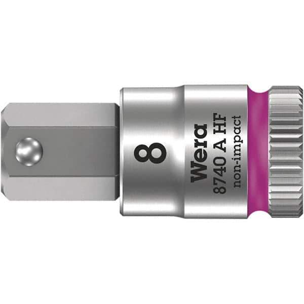 Wera - 1/4" Drive, 1/4" Hex Bit Socket - 3-3/4" OAL - Apex Tool & Supply