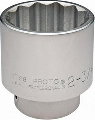 Proto - 2-3/4", 1" Drive, Standard Hand Socket - 12 Points, 4-7/16" OAL - Apex Tool & Supply
