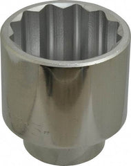 Proto - 3", 1" Drive, Standard Hand Socket - 12 Points, 4-11/16" OAL, Chrome Finish - Apex Tool & Supply