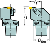 C5-TLEL-35060-3 Capto® and SL Turning Holder - Apex Tool & Supply