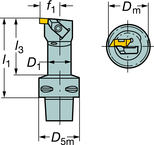 C5-CTLHOL-22090-3 Capto® and SL Turning Holder - Apex Tool & Supply