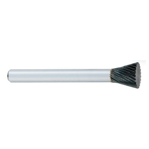 ‎SN-1 -1/4 × 5/16 LOC × 1/4 Shank × 2 OAL Inverted Taper Carbide Medium Right Hand Spiral Burr - Apex Tool & Supply