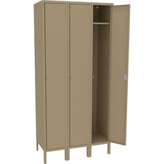 Tennsco - 3 Door, 1 Tier, Welded Locker - Apex Tool & Supply