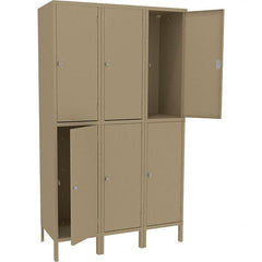 Tennsco - 6 Door, 2 Tier, Welded Locker - Apex Tool & Supply