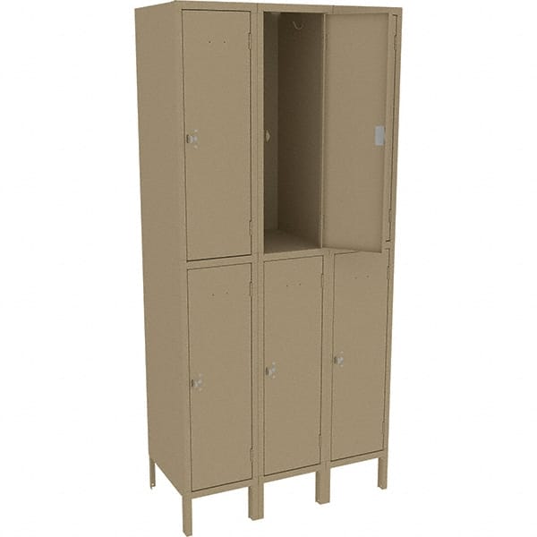 Tennsco - 6 Door, 2 Tier, Welded Locker - Apex Tool & Supply