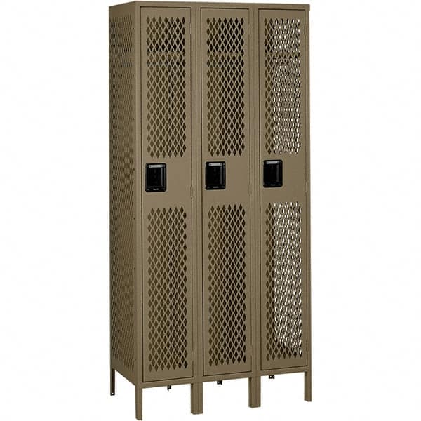 Tennsco - 3 Door, 1 Tier, Welded Locker - Apex Tool & Supply