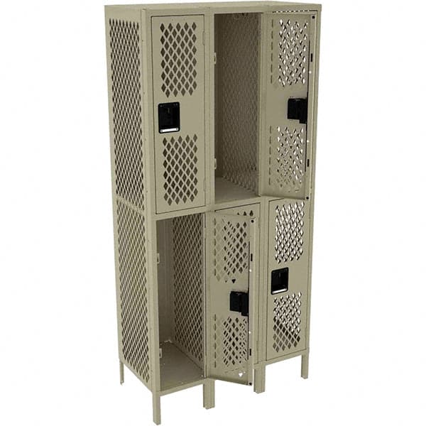 Tennsco - 6 Door, 2 Tier, Welded Locker - Apex Tool & Supply