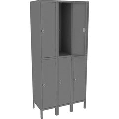 Tennsco - 6 Door, 2 Tier, Welded Locker - Apex Tool & Supply