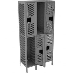 Tennsco - 6 Door, 2 Tier, Welded Locker - Apex Tool & Supply