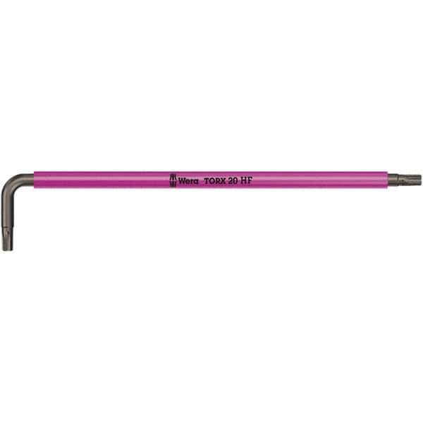 Wera - T40 Torx Key - L-Key Color Coded Cushion Grip Handle, Black Oxide Finish, 224mm OAL - Apex Tool & Supply
