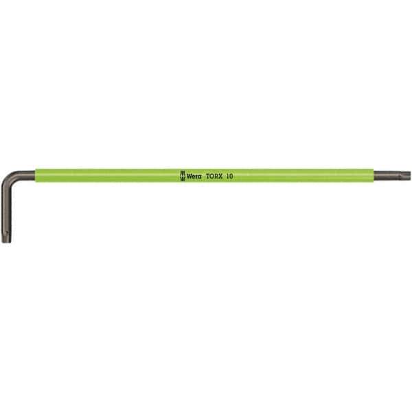 Wera - T8 Torx Key - L-Key Color Coded Cushion Grip Handle, Black Oxide Finish, 90mm OAL - Apex Tool & Supply