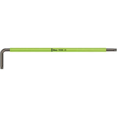 Wera - T8 Torx Key - L-Key Color Coded Cushion Grip Handle, Black Oxide Finish, 90mm OAL - Apex Tool & Supply