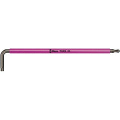 Wera - T20 Torx Key - L-Key Color Coded Cushion Grip Handle, Black Oxide Finish, 137mm OAL - Apex Tool & Supply