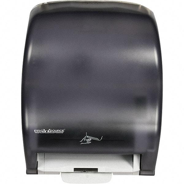 PRO-SOURCE - Hands Free, Plastic Paper Towel Dispenser - 1 Roll 8", Black - Apex Tool & Supply