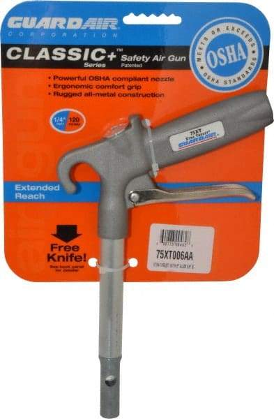 Guardair - 120 Max psi Pistol Grip Blow Gun - 1/4 NPT, 6" Tube Length, Aluminum - Apex Tool & Supply