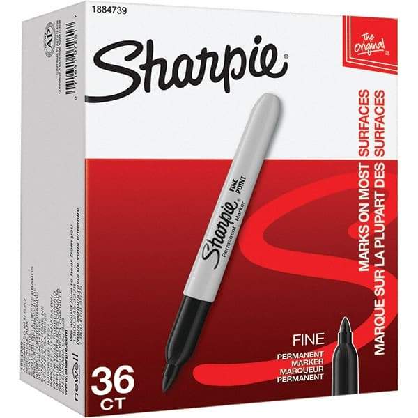 Sharpie - Markers & Paintsticks Type: Permanent Color: Black - Apex Tool & Supply