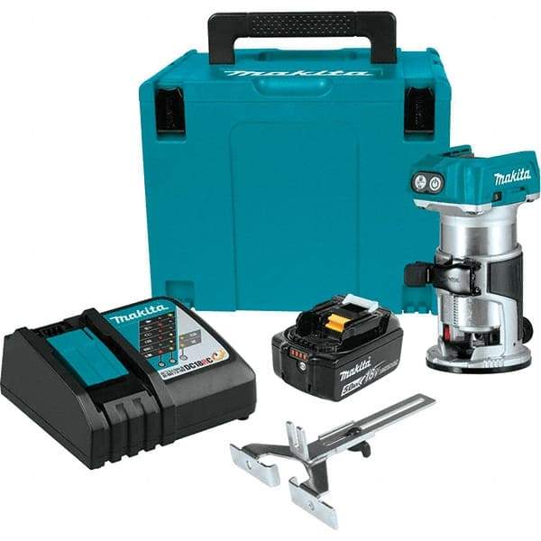 Makita - Electric Routers Collet Size (Inch): 1/4 Router Type: Cordless Compact Router - Apex Tool & Supply