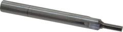 Scientific Cutting Tools - #10-48 Thread, 1/4" Shank Diam, Bright Coating, Solid Carbide Straight Flute Thread Mill - 3 Flutes, 2-1/2" OAL, #10 Min Noml Diameter - Apex Tool & Supply