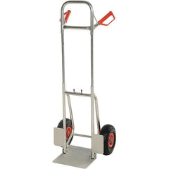 Vestil - 250 Lb Capacity 33" OAH Hand Truck - Dual Grip Handle, Aluminum, Urethane Wheels - Apex Tool & Supply