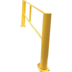 Vestil - Steel Rail Safety Gate - 137" Wide x 10" Door Height, Yellow - Apex Tool & Supply