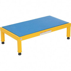 Vestil - 9" High x 19" Wide x 36" Deep, Blue Step Stand - Steel, 500 Lb Capacity - Apex Tool & Supply