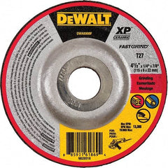 DeWALT - Depressed-Center Wheels Wheel Diameter (Inch): 5 Wheel Thickness (Inch): 1/4 - Apex Tool & Supply