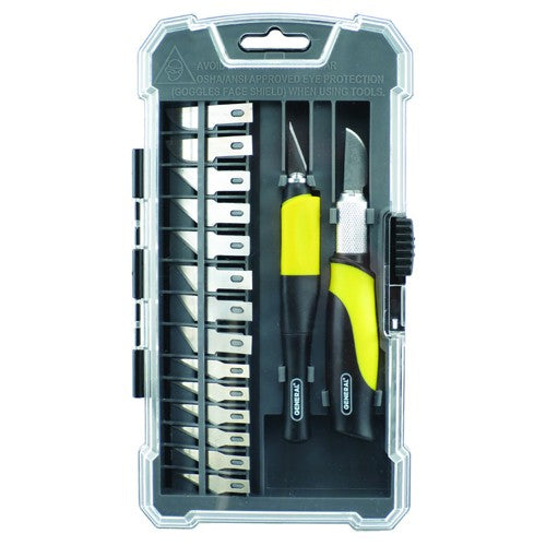 95618 18 Pieces Precision Hobby Knife Set - Apex Tool & Supply