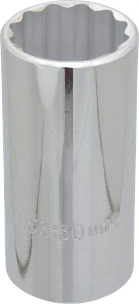 Proto - 1/2" Drive, Deep Hand Socket - 12 Points, 3-1/4" OAL, Chrome Finish - Apex Tool & Supply