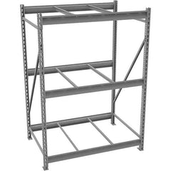 Tennsco - 3 Shelf Starter No Deck Open Steel Shelving - 48" Wide x 72" High x 24" Deep, Medium Gray - Apex Tool & Supply