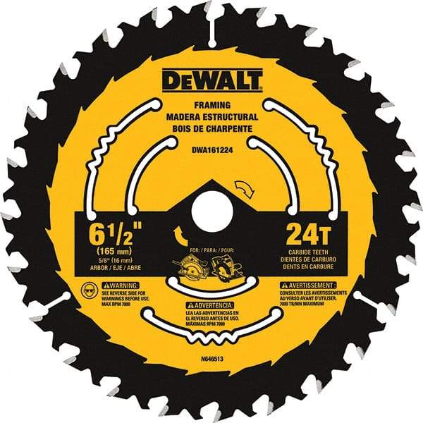 DeWALT - Wet & Dry-Cut Saw Blades   Blade Diameter (Inch): 6-1/2    Blade Material: Tungsten Carbide-Tipped - Apex Tool & Supply