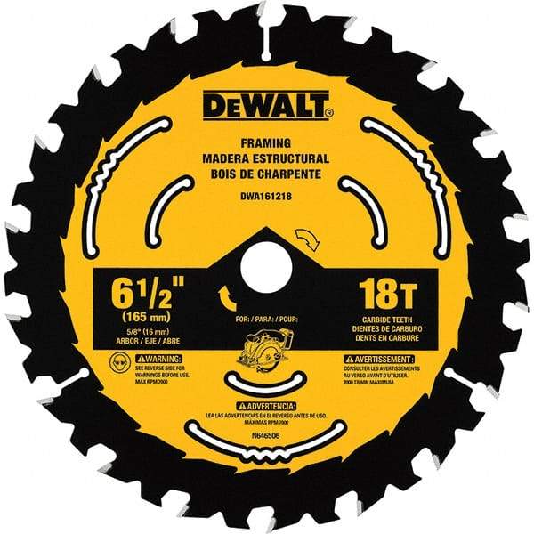 DeWALT - Wet & Dry-Cut Saw Blades   Blade Diameter (Inch): 6-1/2    Blade Material: Tungsten Carbide-Tipped - Apex Tool & Supply