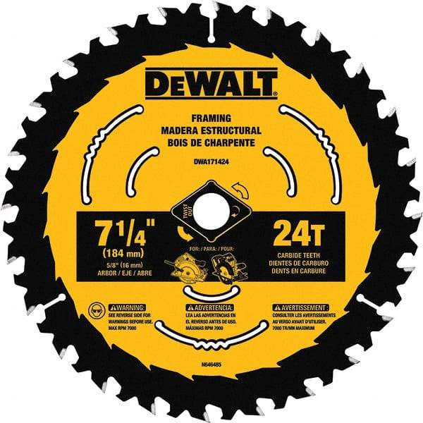 DeWALT - Wet & Dry-Cut Saw Blades   Blade Diameter (Inch): 7-1/4    Blade Material: Tungsten Carbide-Tipped - Apex Tool & Supply