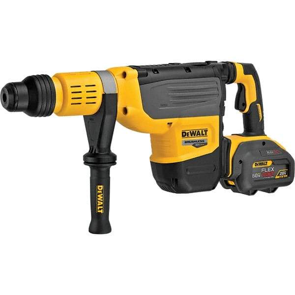 DeWALT - 60 Volt 2" SDS Max Chuck Cordless Rotary Hammer - 2210 BPM, 290 RPM, Reversible - Apex Tool & Supply