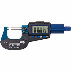 Fowler - 0 to 75mm IP54 Carbide-Tipped Standard Electronic Outside Micrometer - Apex Tool & Supply