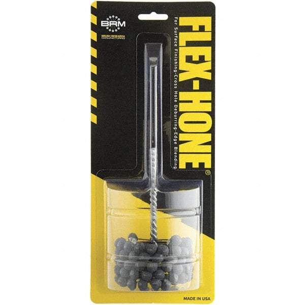 Brush Research Mfg. - 3-1/8" Bore Diam, 180 Grit, Silicon Carbide Flexible Hone - Medium, 1-1/2" OAL - Apex Tool & Supply