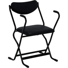 Vestil - 20-1/2" Wide x 28" High, Vinyl Folding Chair - Black - Apex Tool & Supply