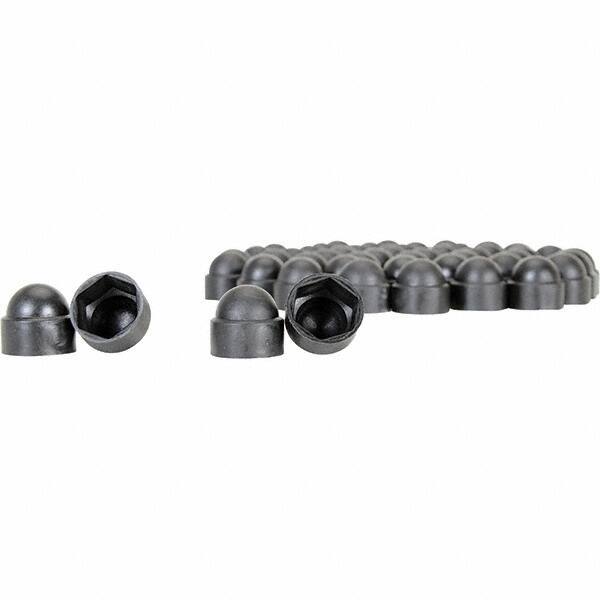 Vestil - 9/16" Bollard Cap - Black, Plastic, Smooth Surface - Apex Tool & Supply