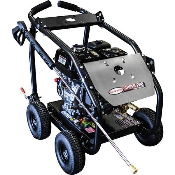 Simpson - Gas, 7.9 hp, 4,000 psi, 3.5 GPM, Cold Water Pressure Washer - AAA Triplex, 50' x 3/8" Hose - Apex Tool & Supply