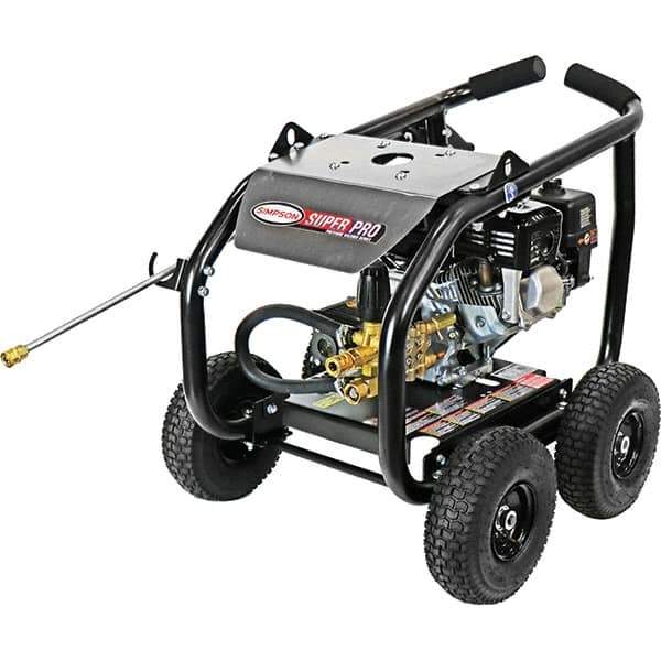 Simpson - Gas, 5.5 hp, 3,600 psi, 2.5 GPM, Cold Water Pressure Washer - AAA Triplex, 25' x 5/16" Hose - Apex Tool & Supply