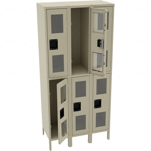 Tennsco - 6 Door, Double Tier, Welded Locker - Apex Tool & Supply