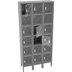 Tennsco - 18 Door, 6 Tier, Welded Locker - Apex Tool & Supply