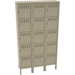 Tennsco - 15 Door, 5 Tier, Welded Locker - Apex Tool & Supply