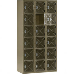 Tennsco - 18 Door, 6 Tier, Welded Locker - Apex Tool & Supply